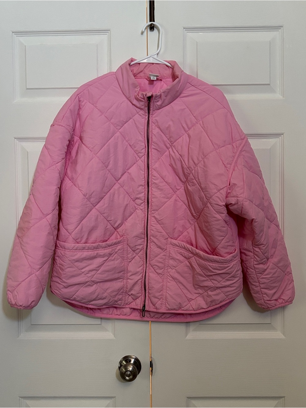 All in Motion Women’s XL Pink Quilted Jacket Full Zip Nylon Lightweight